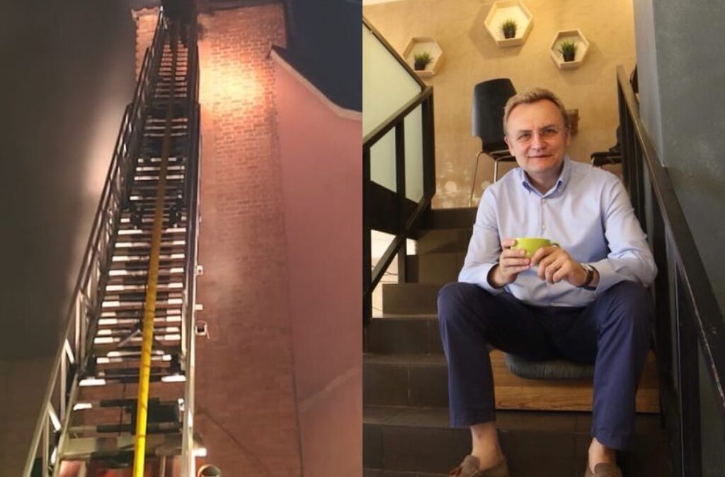 Пожежа у Львові в «Реберні» на Підвальній в Арсеналі. Андрій Садовий